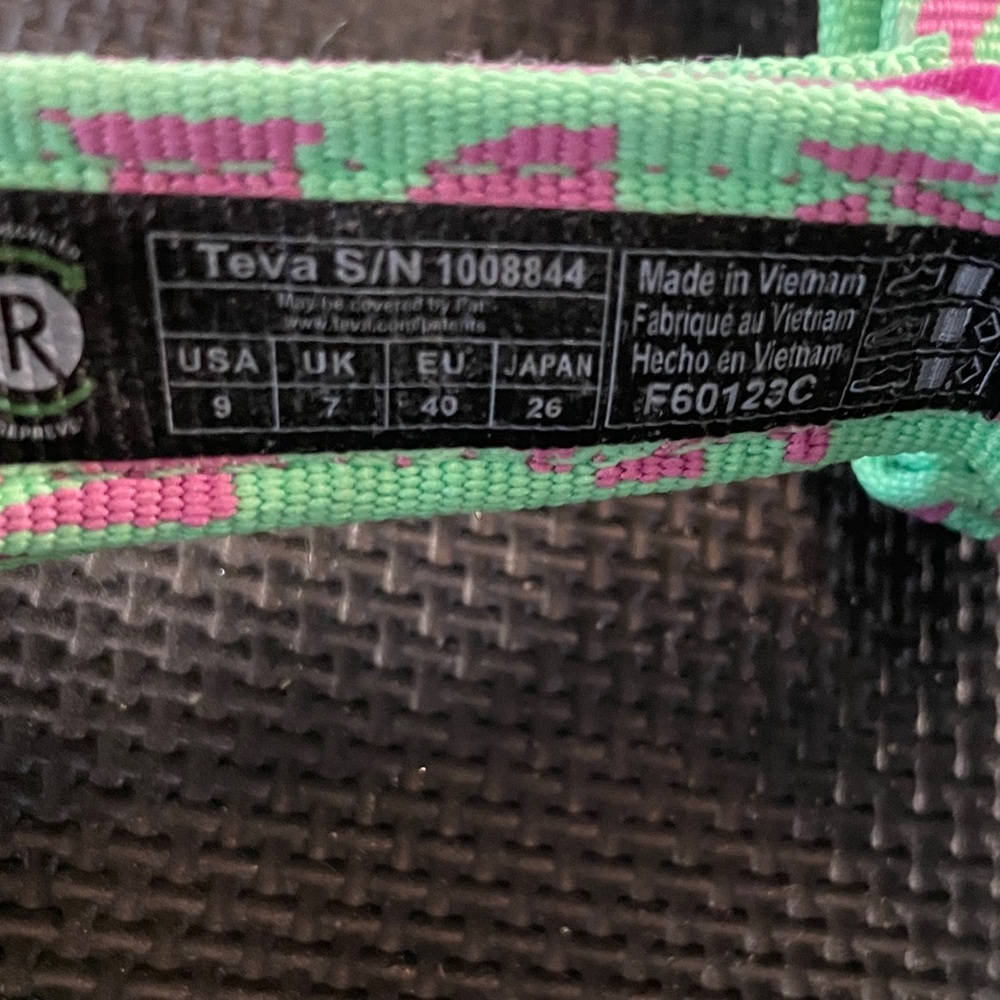 Teva Women's Sandals - Pink and Green - Picture 2 of 4
